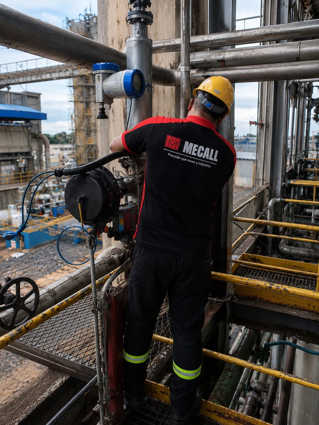 Técnico Mecall em campo